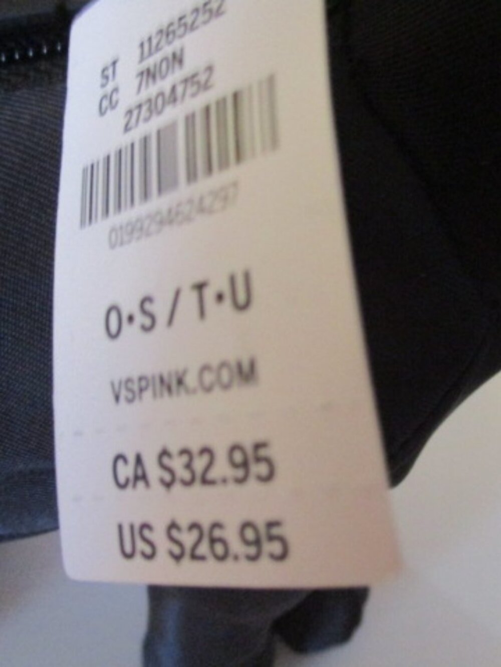 VS PINK BLACK DOG PACKABLE TOTE NWT - Picture 4 of 5